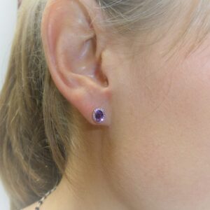 Pendientes con Amatista y Diamantes