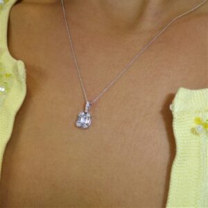 Colgante Oro Blanco con Diamantes