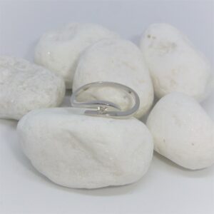 Anillo Oro Blanco con Diamante