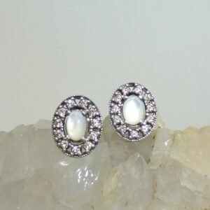 Pendientes Plata con Nácar y Zircóns