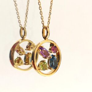 Collar Oro Gemas naturales