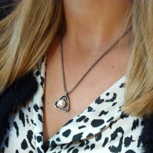 Collar Plata con Perla