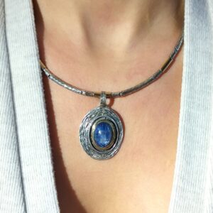 Collar Plata con Cianita