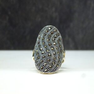 Anillo Plata con Marquesitas