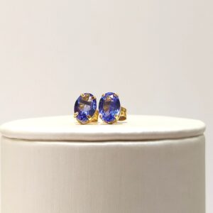 Pendientes Oro Tanzanita
